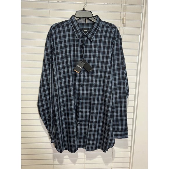 Hugo Boss Plaid Long‎ Sleeve Button Up Shirt - NWT - Picture 2 of 5